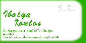 ibolya komlos business card